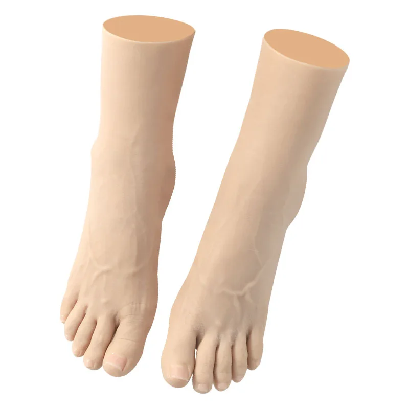 High Simulation Hot Selling Full Length Shoe-like Wear-resistant Silicone Prosthetic Foot Cover for Disabled Person