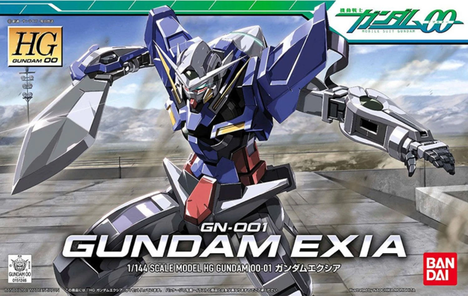 BANDAI HG Gundam Exia HG GN-001 EXIA 1/144 EX Standard Model Kit Assembly Strike Freedom Unicorn Action Figures Model Original