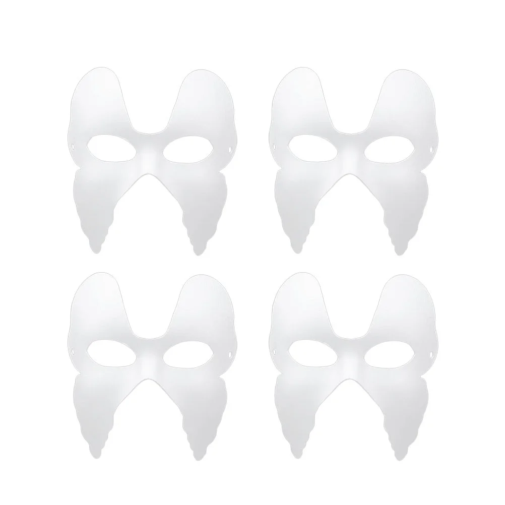 

8 Pcs Blank Mask DIY Paper Pulp Masquerade Halloween Prom White Masks Child The