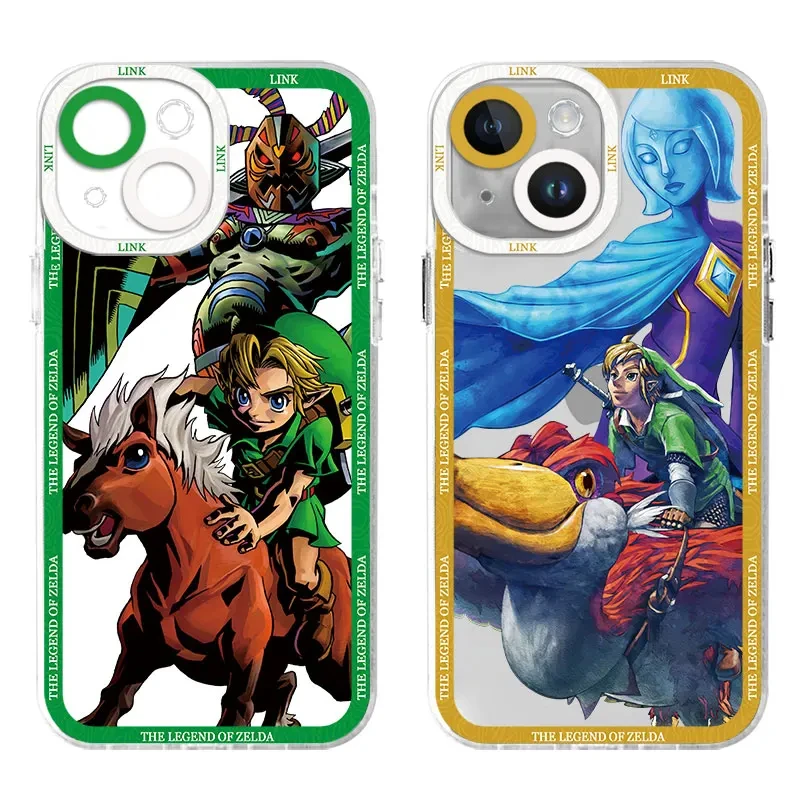 Funda Game The Legend of Zeldas Case for iPhone 16 15 14 13 12 11 X XS XR SE Mini Plus 7 8 Cover Transparent Soft