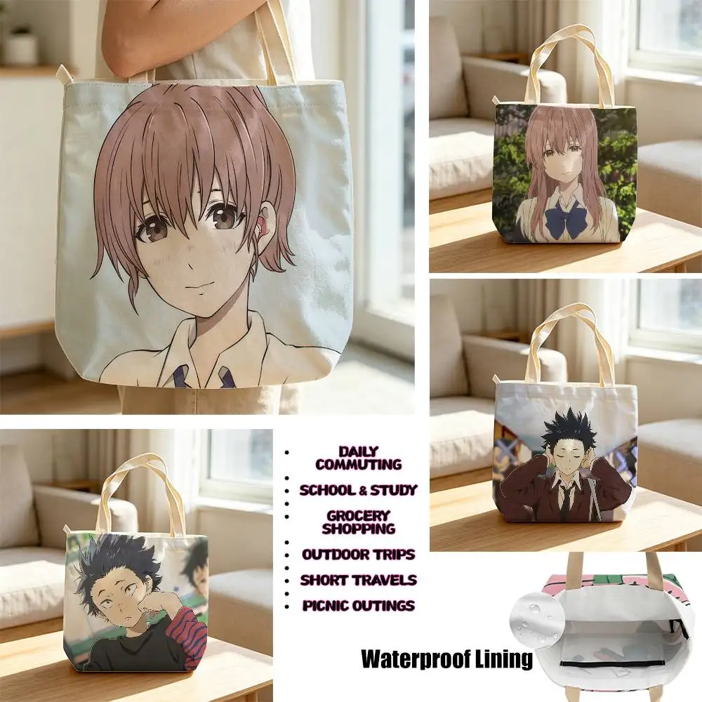 Kyoto Animation A Silent Voice  Storage Bags Waterproof Canvas bags suitable for going to class, shopping, gifts, and commuting