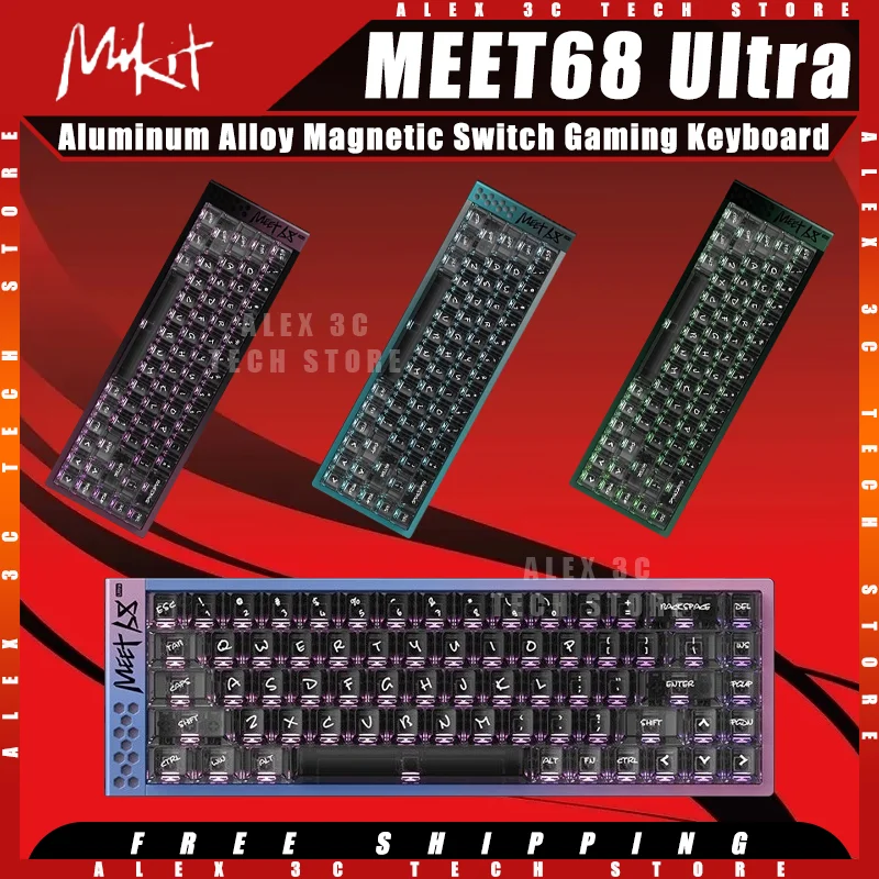 

MIKIT MEET68 Ultra Mechanical Keyboard Magnetic Switch 8k Polling Rate Aluminum Alloy RGB Esports Ergonomics Gaming Keyboard