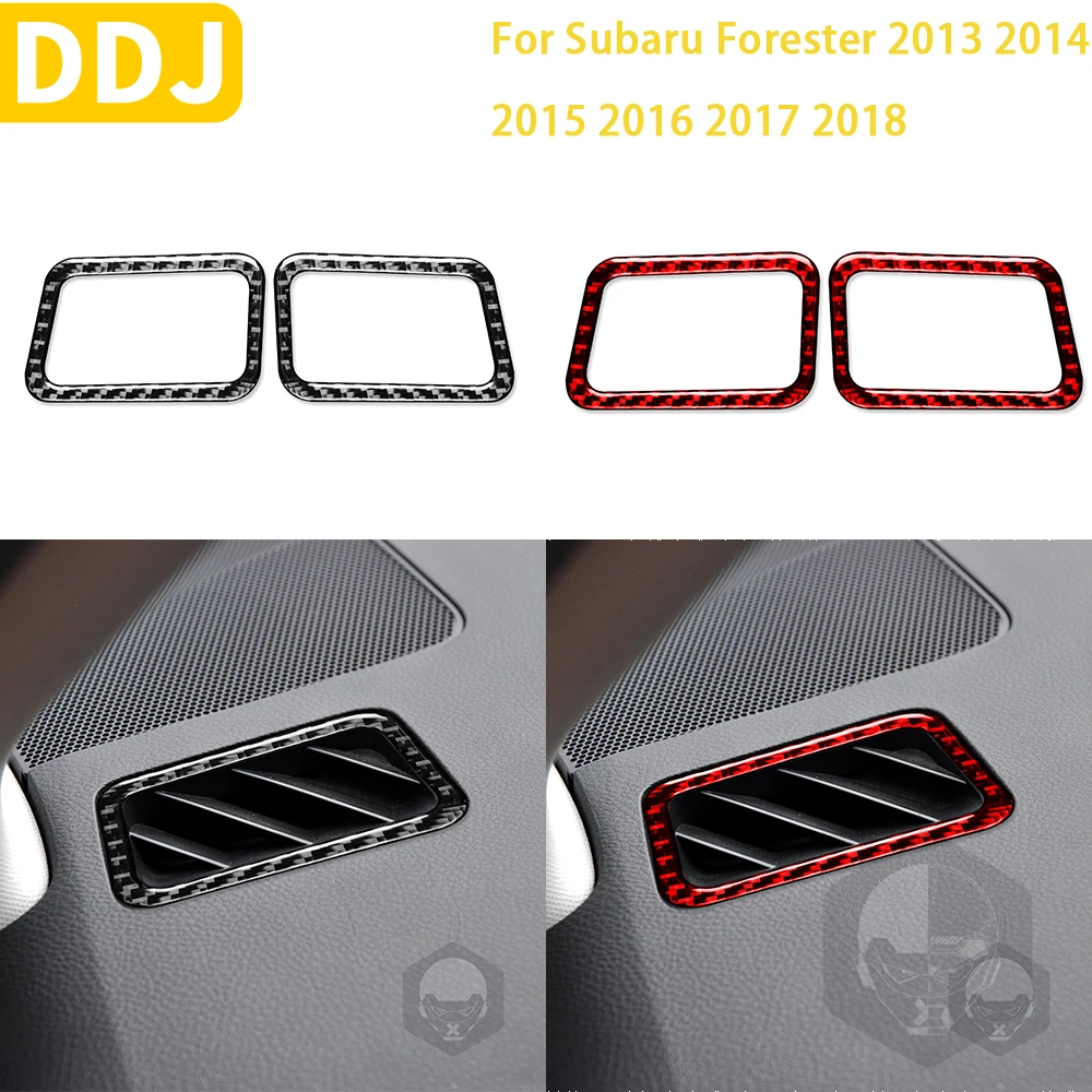 

For Subaru Forester 2013 2014 2015 2016 2017 2018 Accessories Carbon Fiber Interior Upper Instrument Air Outlet Trim Sticker