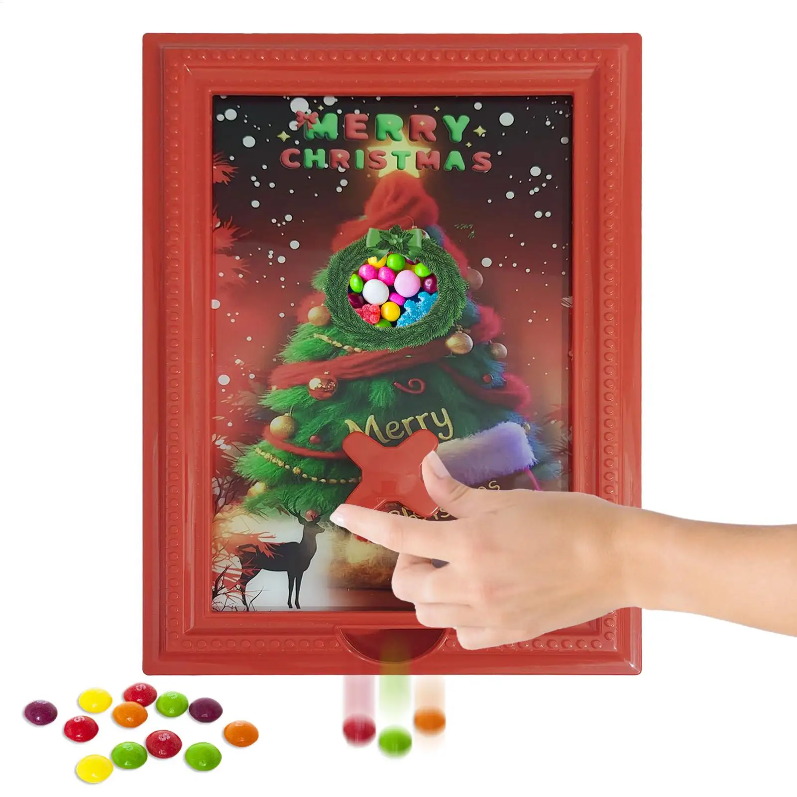 Wall Candy Dispenser Frame Storage Rack Christmas Organizer Picture Hangable Candy Frame For Vending Bean Cereal Home Decor