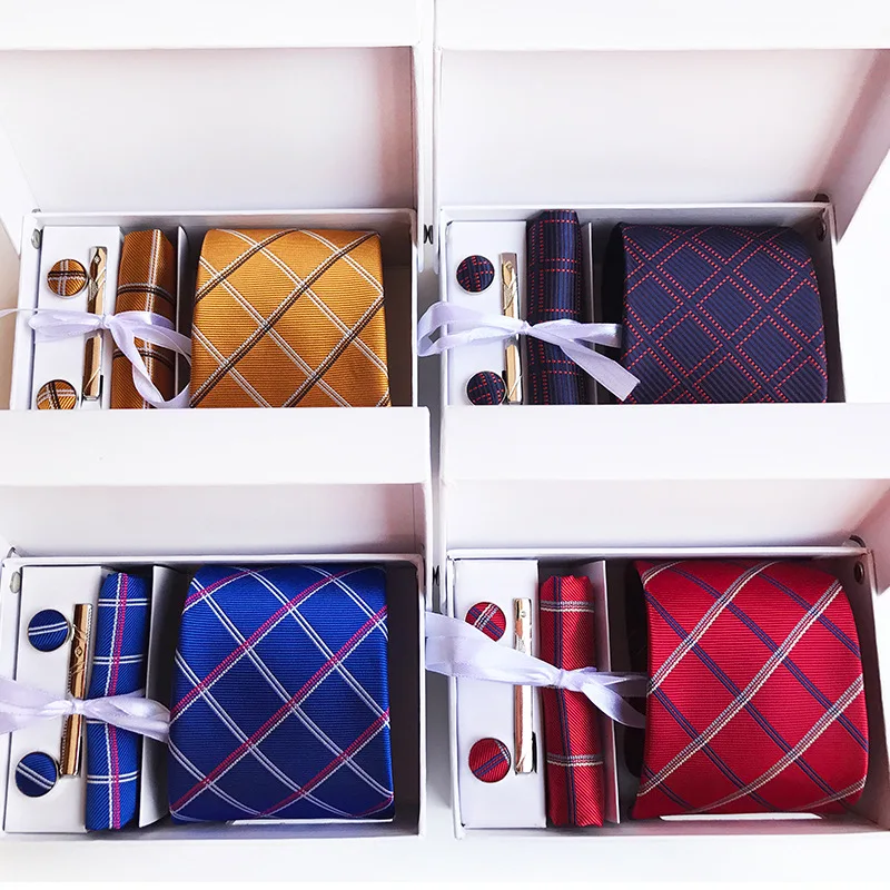 geometric-plaid-cufflinks-pocket-square-clip-neck-tie-set-for-men-ties-business-bowtie-wedding-party-shirt-suit-necktie-man-gift