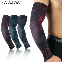 1 Pcs Professional Sports UV Sun Protection Cooling Compression Sleeves Arm Sleeves Cool Men and Women Cycling Elbow Support