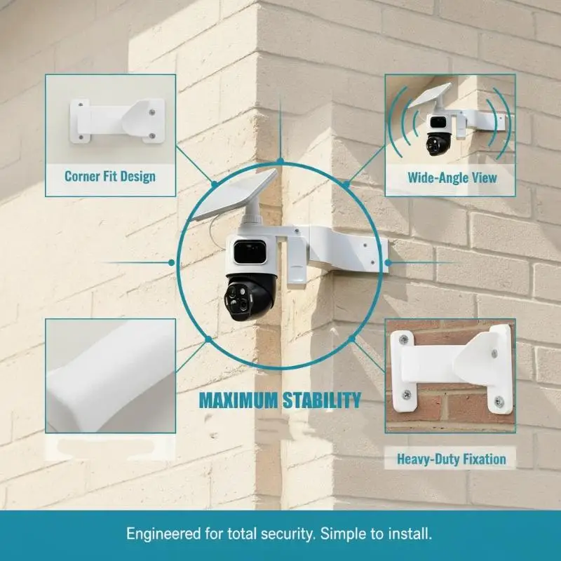 Outdoor Corner Wall Mount Camera Bracket, Surveillance Camera Installation Holder, Corner Mounting Stand For Installation