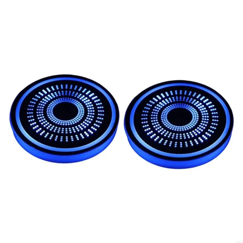 

Pack Of 2 LED Illuminated Cup Pads For Vehicle With USB Connection And Secure Base Perfect For Night Rides And Interior H9EE