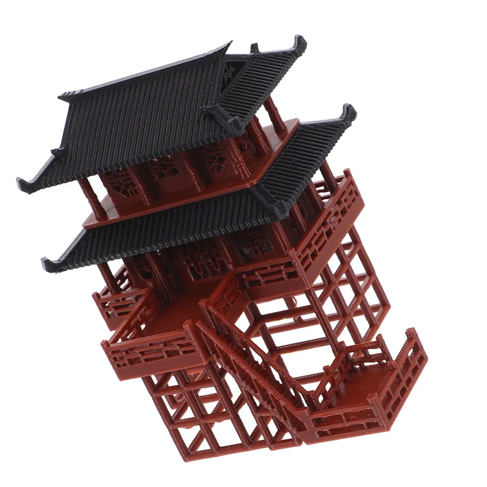 Micro Landscape Ornaments Mini Chinese Pavilion Statue For Aquarium Bonsai Garden Terrarium Decor Asian Courtyard Sculpture