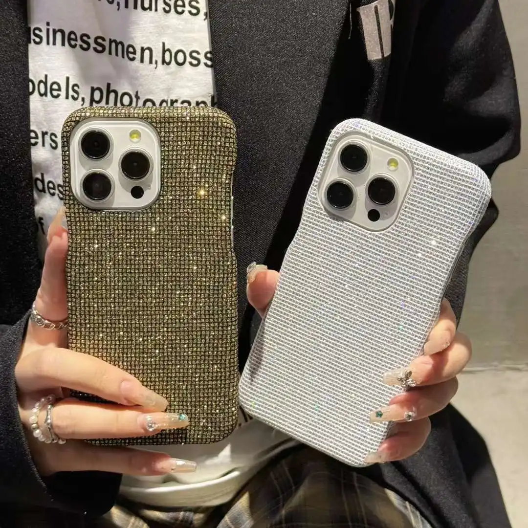 Роскошный блестящий чехол со стразами для телефона iPhone 15 14 11 12 13 Pro Max Mini XS XR X 7 8 Plus Shniy, жесткий пластиковый чехол со стразами