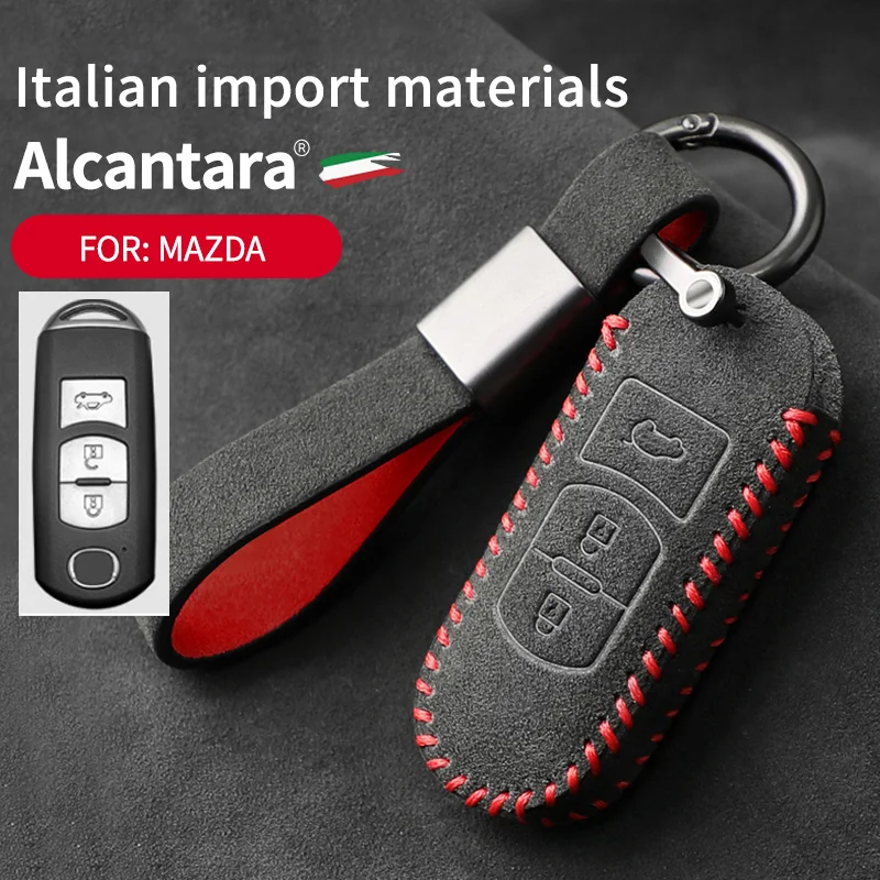 

Car Key Bag Alcantara Suede Car Remote Key Case Cover Shell For Mazda 2 3 6 8 Atenza Axela Demio CX-3 CX-4 CX-5 CX-8 MX-5 CX-9 C