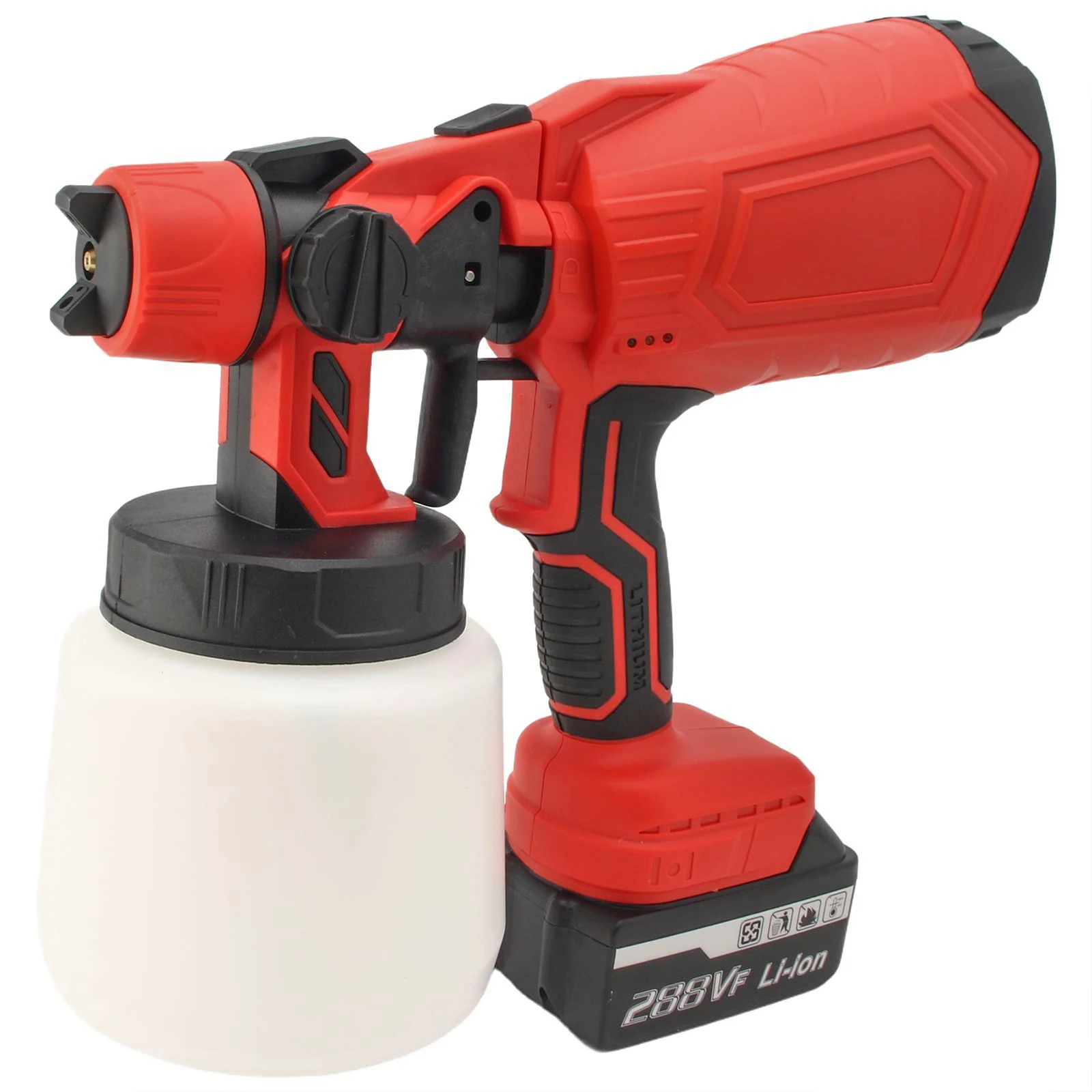 1000W Elektrische Kabellose Spritzpistole Hochleistungs-HVLP-Farbsprühgerät Auto-Stahlbeschichtungs-Airbrush-Spritzpistole für Makita 18V Akku – Detail 15