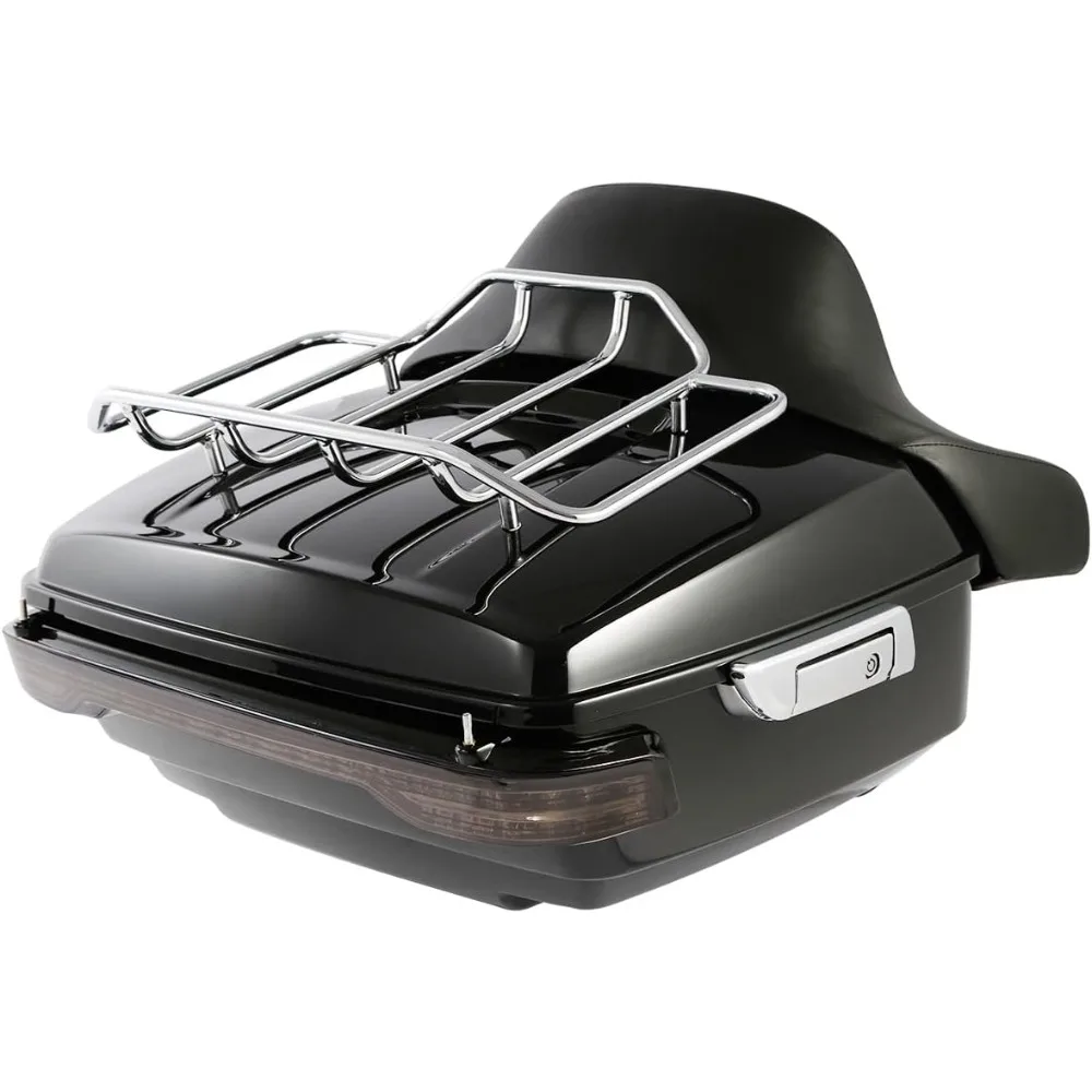 

Motorcycle King Trunk Luggage Rack Passenger Backrest W/Brake Turn Signal LED Tai Light For 2014-2025 Harley Touring CVO Ro