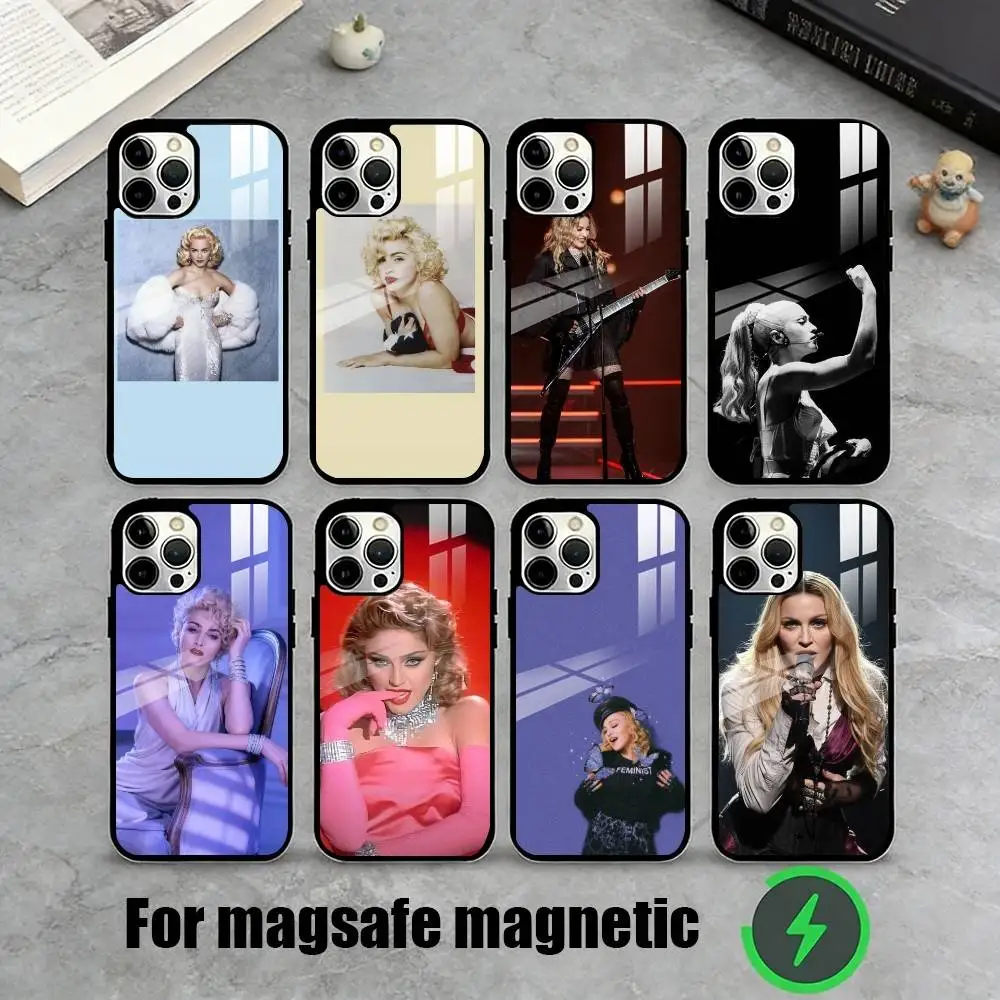 

Singer M-Madonna Phone Case For iPhone17,16,15,14,13,12,11 Plus,Pro Magnetic For Magsafe Wireless Charging