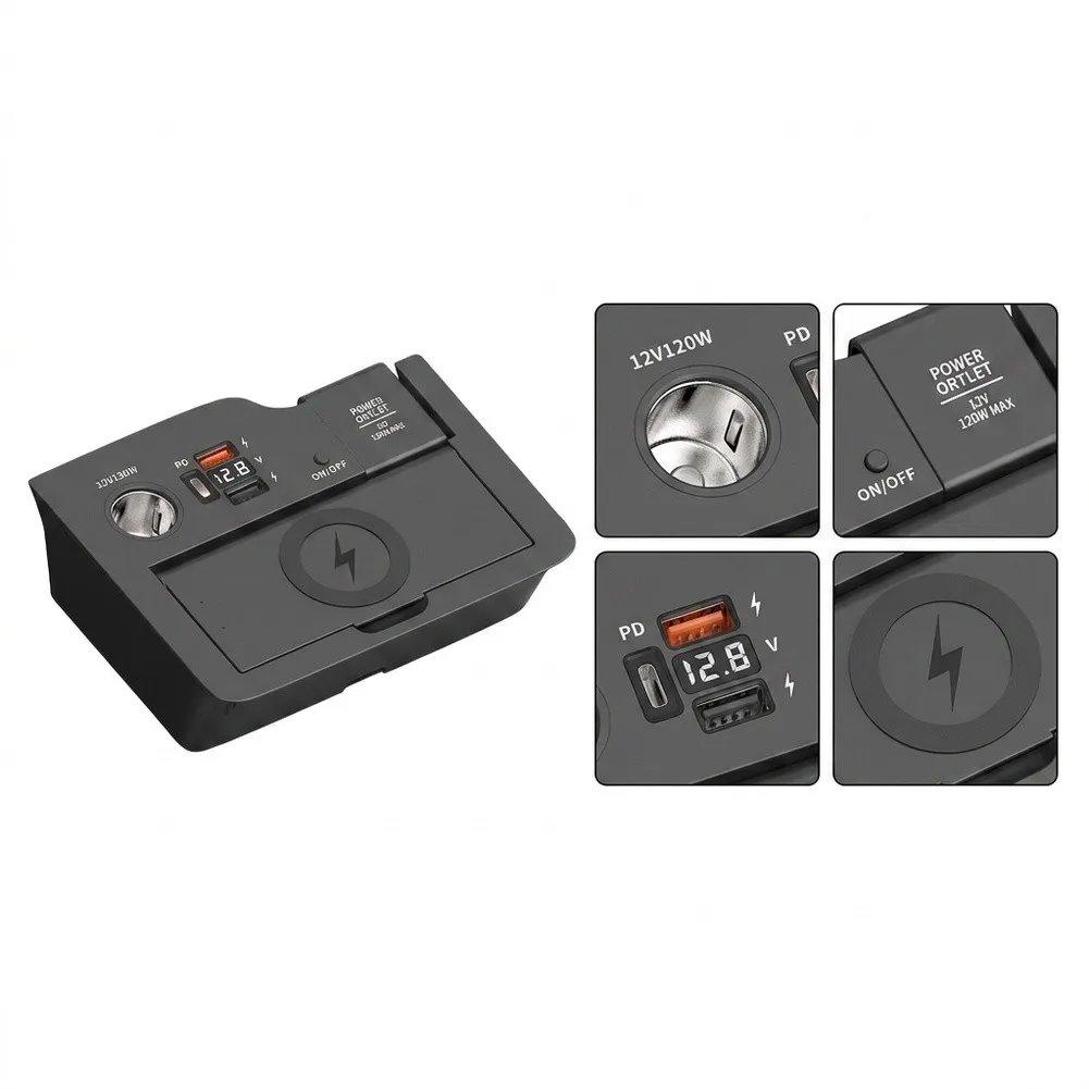 15W In-Car Wireless Charger for Honda CR-V 2017 to 2020 Center Console Featuring Real-Time Digital Status Display