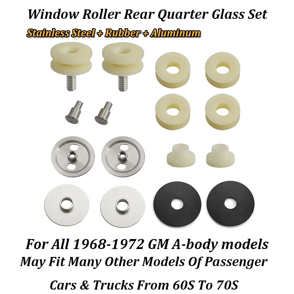 Para 1968-1972 GM A cuerpo ventana rodillo trasero cuarto de vidrio Set Buick GTO Chevelle