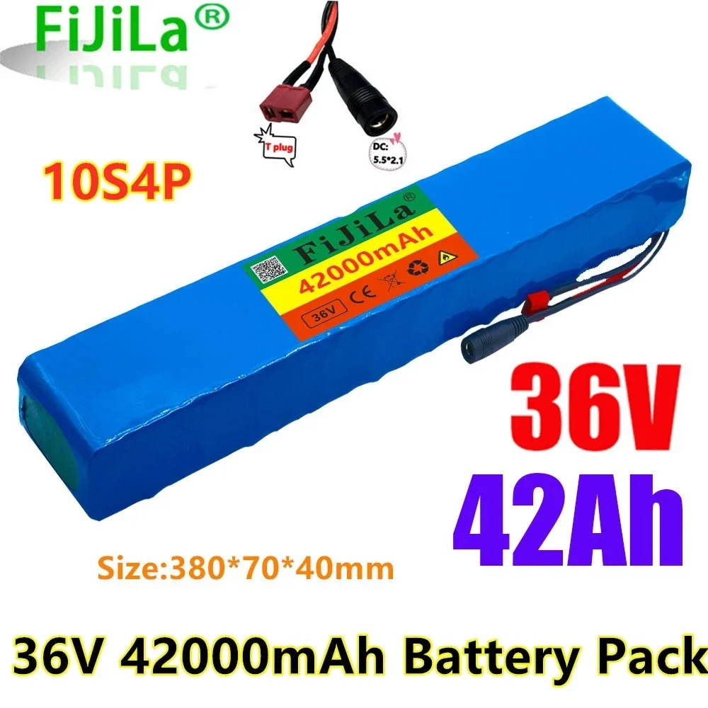 

36v 10s4p 42ah 600w high power 42000mah capacity 18650 lithium battery pack ebike electric car bike motor scooter 20a bms