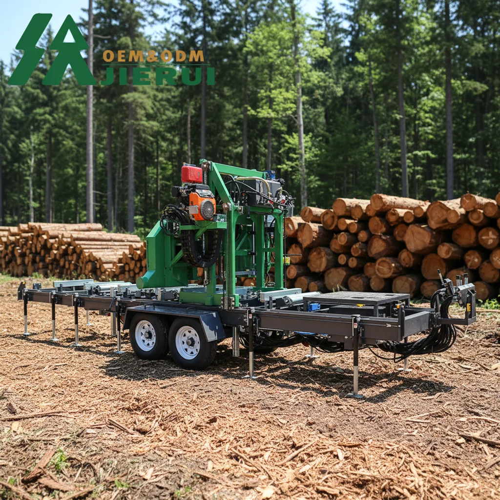 Fully Automatic Industrial Panel Electric Hydraulic Sawmill Timber Cutting Machine Industrial Bandsaw Mill with Log Loading