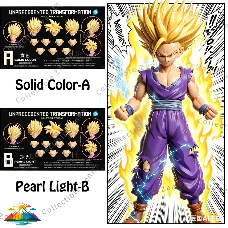 

【 ready stock】RECUSTOM Voltorb Studio Dragon Ball Son Gohan Head Accessories Sit Super Saiyan SSJ2 Battle Damaged Anime Action