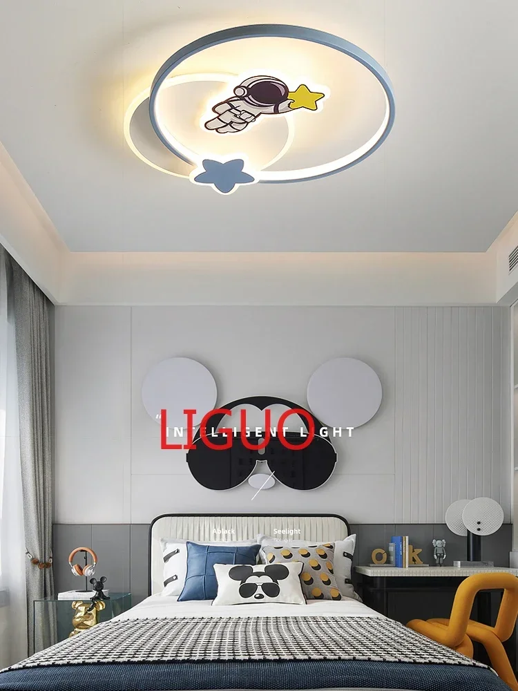 

Bedroom Light Spaceman Astronaut Ceiling Cartoon Stars Boy Children's Room Little Girl Princess Room