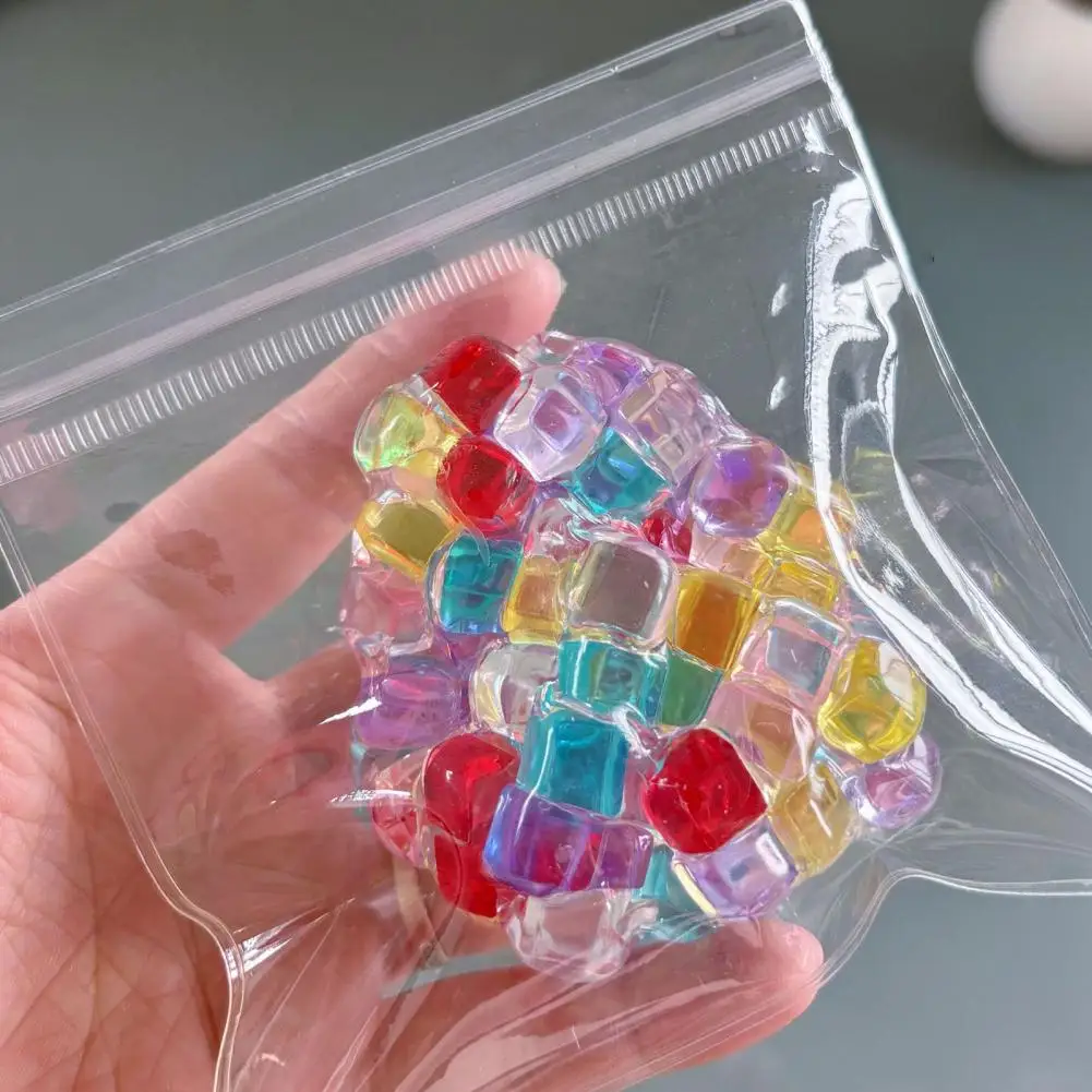 TPR-Stressball, Stressabbau-Bälle für Kinder, Teenager, Erwachsene, 2er-Pack, mit Perlen gefüllt, Angst-Squeeze-Spielzeug, tragbar, weich, TPR für Angst