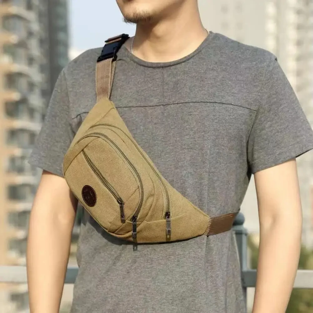 Wodoodporna męska torba na klatkę piersiową, lekka, odporna na zużycie, outdoorowa torba crossbody/sling do wędrówek, biegania i podróży. — zdjęcie 4