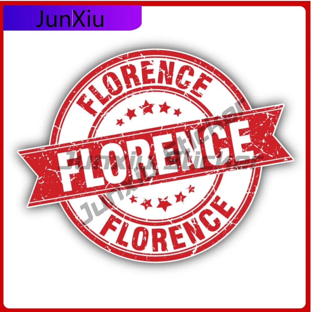 

Florence Creative Sticker Travel Stamp Car Decal Bumper Stickers Funny Style Truck Use For Rear Window Automotive Decor Scrat