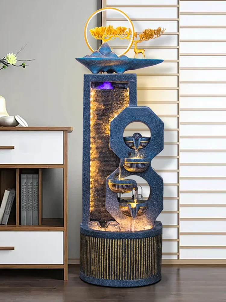 

12Indoor Living Room Flowing Water Ornament Landscape Entrance Hall Balcony Floor Feng Shui Ball Wealth-Attracting Decorative