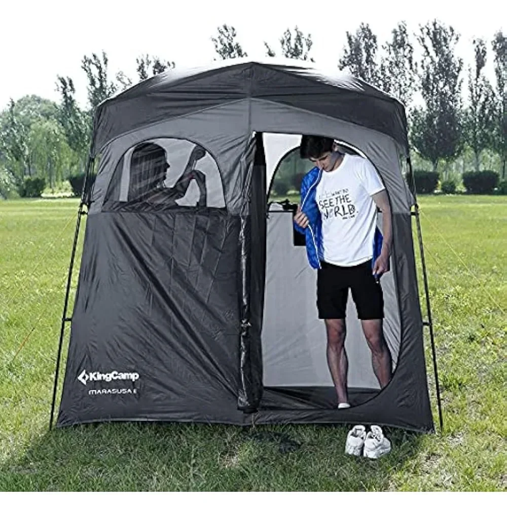 

Camping Shower Tent Oversize Space Privacy Tent Portable Outdoor Shower Tents for Camping with Floor Changing Tent