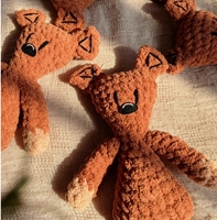 Hand knitted Mr. Bean bear diy material package wool bear teddy doll gift for boyfriend and girlfriend