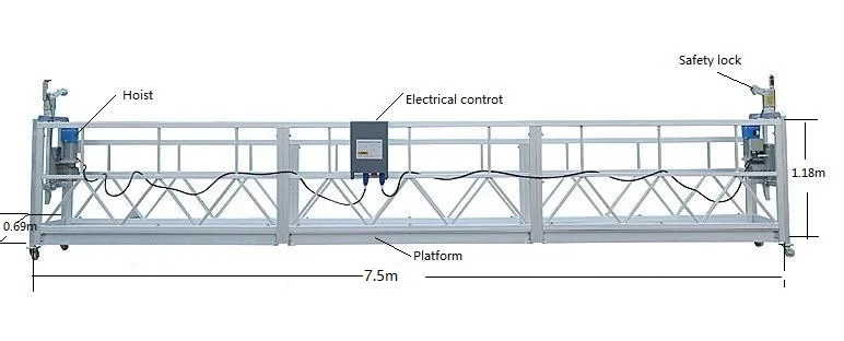 Building Exterior Gondola Electric Climbing Scaffolding Construction Wall Cradle System Manufacturer