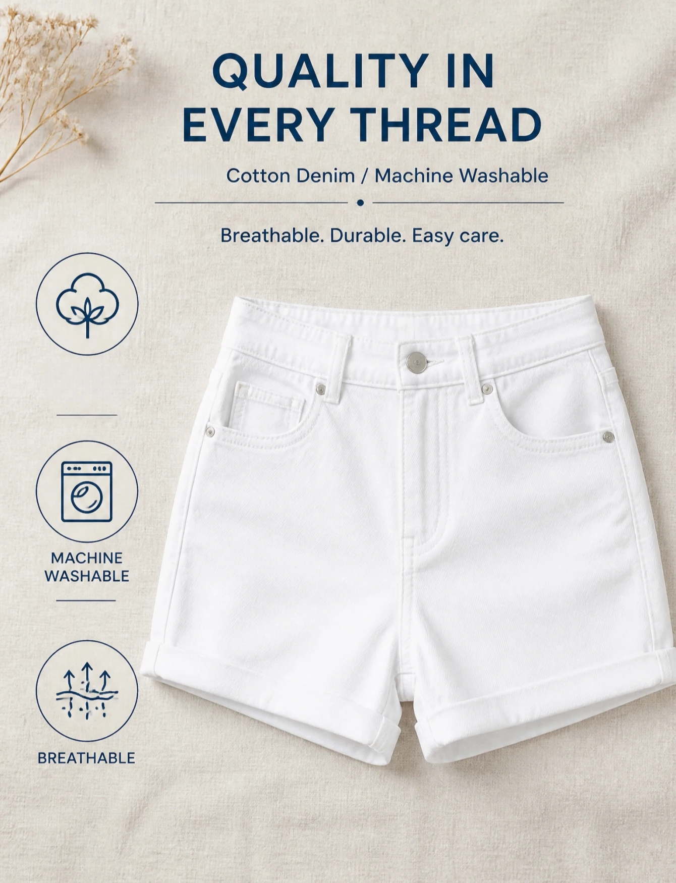 Women's White Denim Shorts Cuf - огляд і ціна Street Fashion Denim