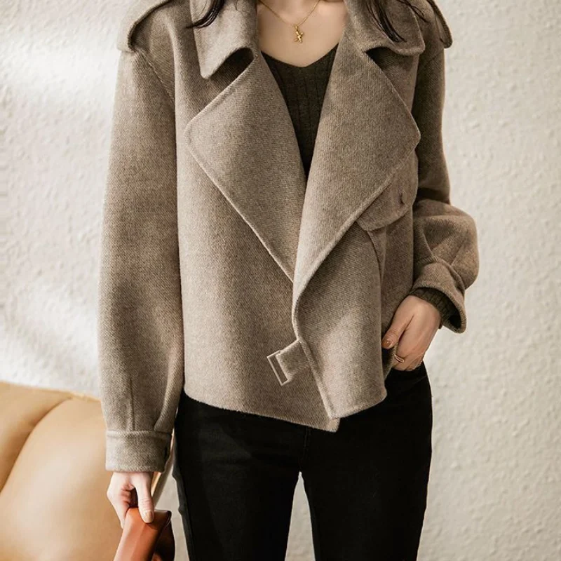 Imagem -03 - Jaqueta de Tweed Pesada Cortada para Mulher Cabolsas Curtos Acolchoados Roupas Femininas Cabolsa Estético de Inverno Cabolsas Femininos 2023