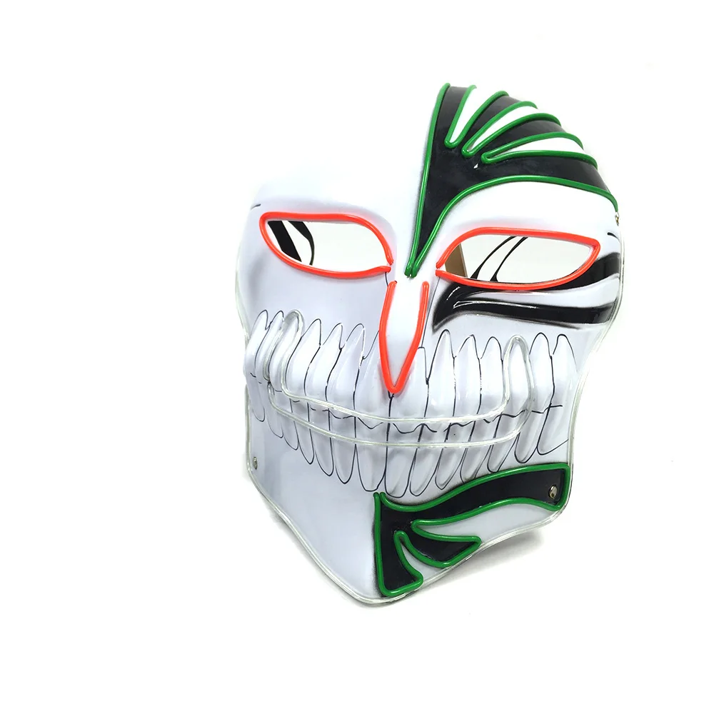 LED Kurosaki Ichigo Todes maske Maskerade Halloween Cosplay Anime führte gruselige Verkleidung Maske Geschenk lumines zierende Männer Bleich maske