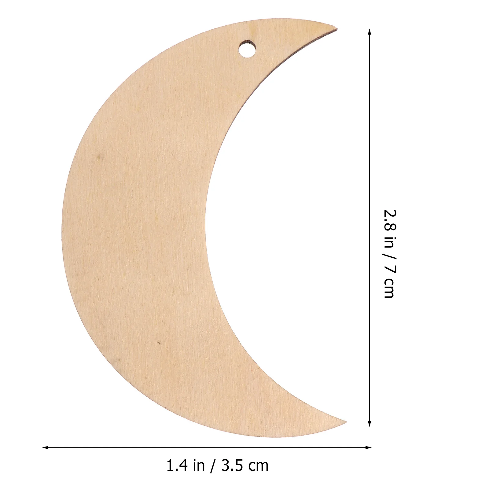 

20Pcs Wooden Moon Cutouts Unfinished Slices Blank Chips for DIY Christmas Tree Decoration Wedding Party Home Office