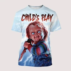 Summer Chucky Horror 3D Printed T-Shirts Men Women Fashion Streetwear Oversized Short Sleeve T Shirt Kids Tees Tops Man Clothing