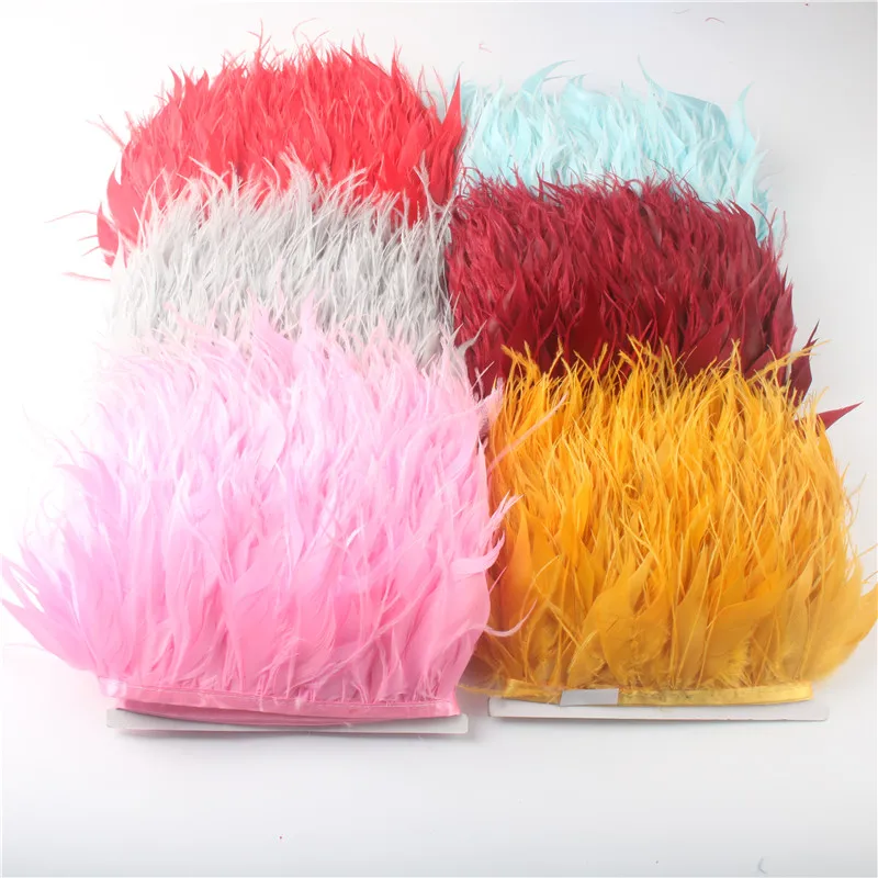 

10yards/lot Ostrich feather Trim 4-6 inch/10-15cm Feathers Fringe Making Clothing Sewing Accessories Wedding plumas Product