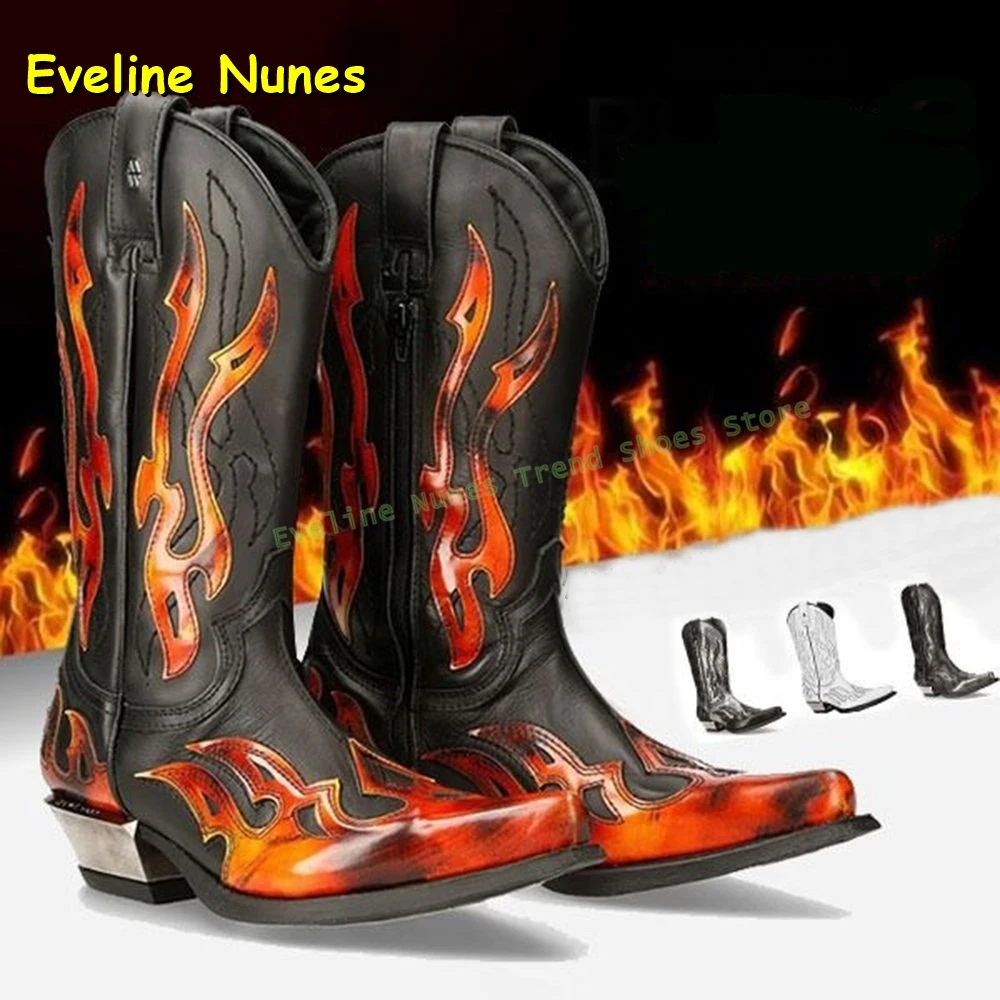 Flame Pattern Punk Knight Boot – Women'S Shoes Trending 2025 recenzja i cena
