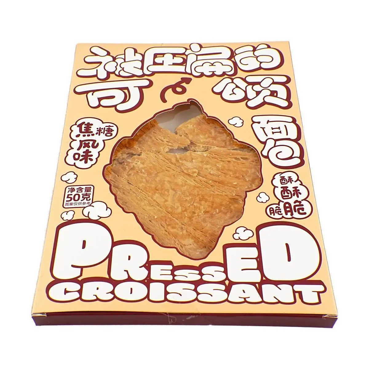 BUERQINGSHU-Croissant aplaissau goût de caramel, 1.76 oz x 10 paquets, 10 paquets