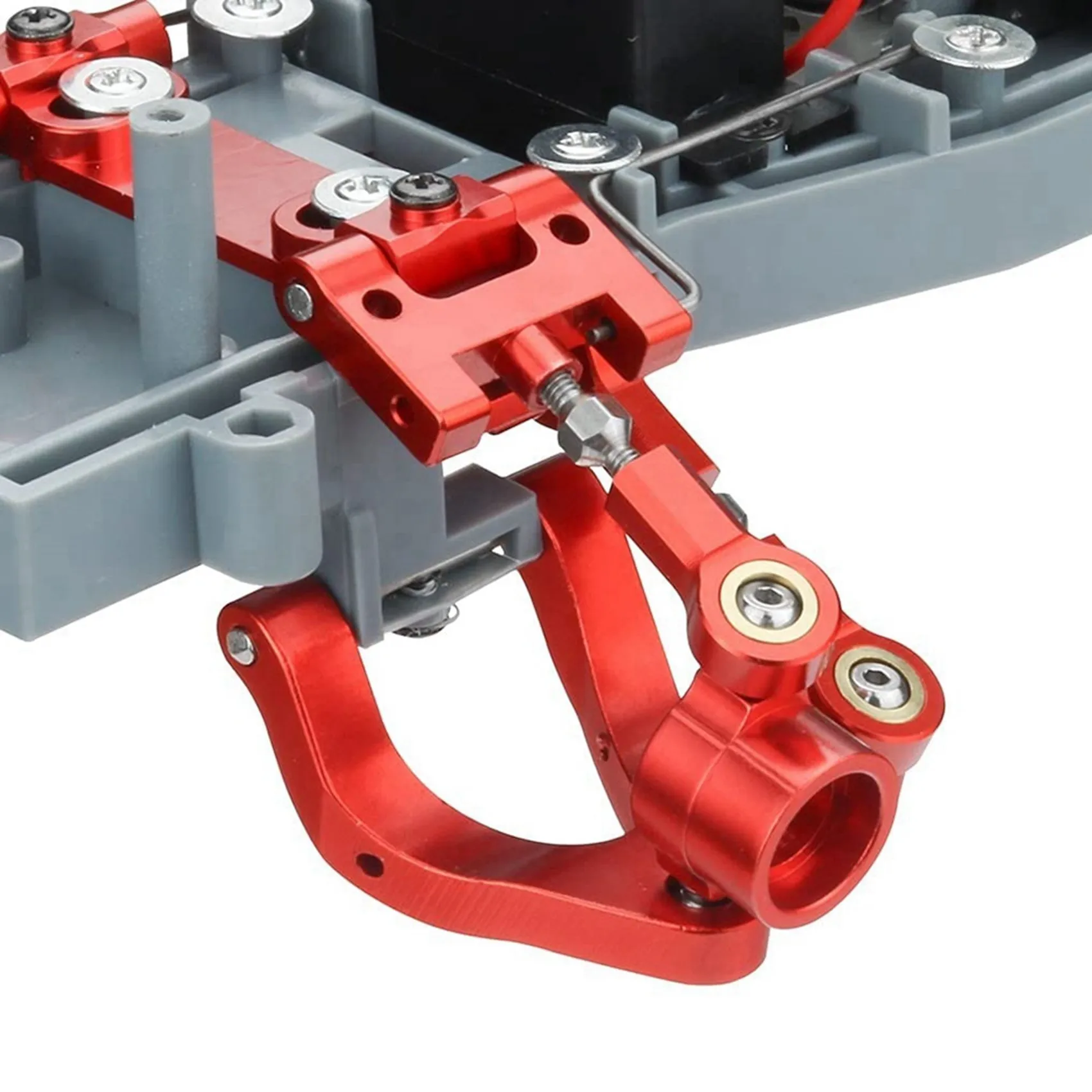 A63T-2X Metal Steering Cup Upper Lower Swing Seat Steering Slider Turning Block For WPL D12 1/10 RC Car Upgrade Parts,1