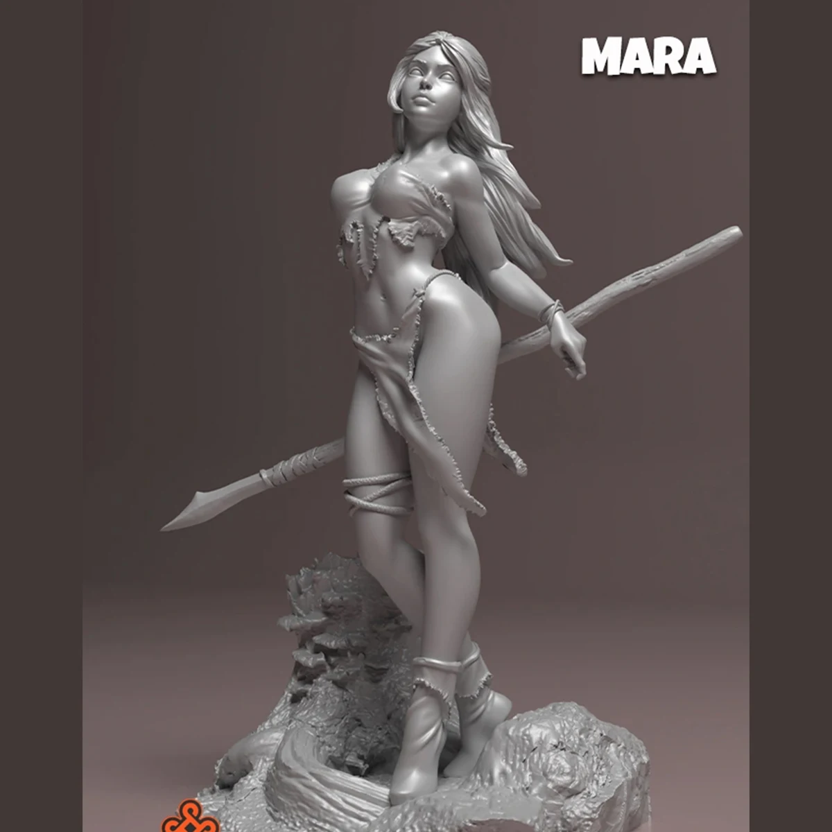 Miniatura Landform Wild Girl Jungle Female Warrior albero dei pirati femminile Cannibal Flower Scene accessori DND Chess Pieces