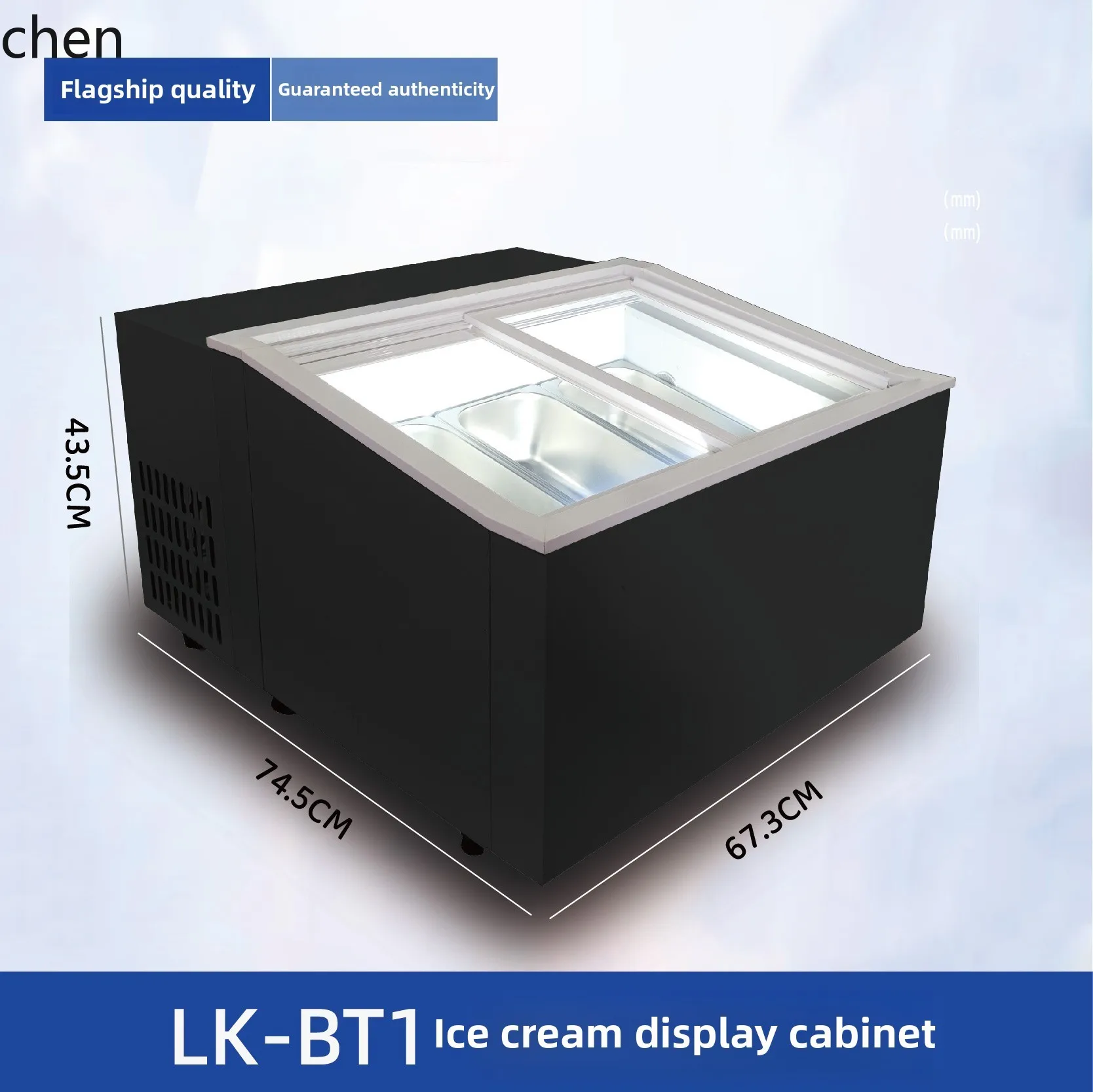 BX ice cream display cabinet desktop ice cream cabinet tricycle stall freezer