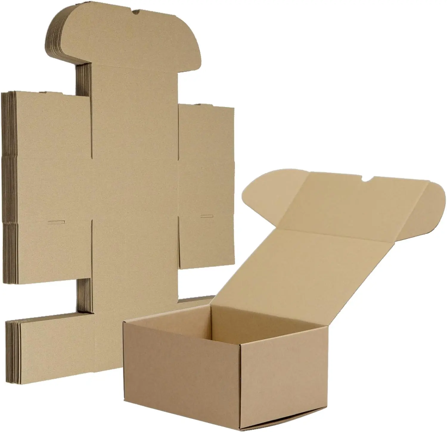 

20 Pack 8x6x4 Corrugated Cardboard Boxes, Brown Kraft Mailers for Small Business Shipping