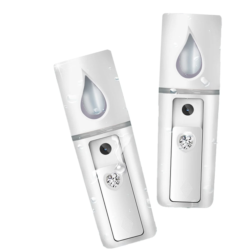 

Портативный нано-пароварка для лица, распылитель тумана со встроенным зеркалом, идеальный компаньон для ежедневной увлажнения