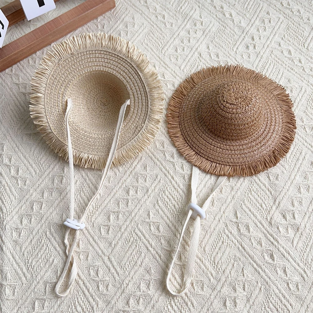 Sombrero para gatos y perros con borla correa ajustable playa - imagen 5