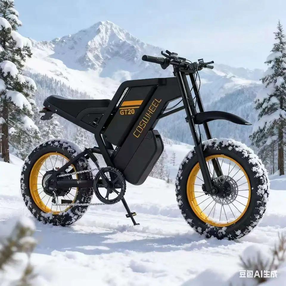 Electric bike GT20PRO peak 4000W motor 48V40AH dual battery off-road electric bicycle 20*4.0 tires all-terrain rideable e-bike image 6