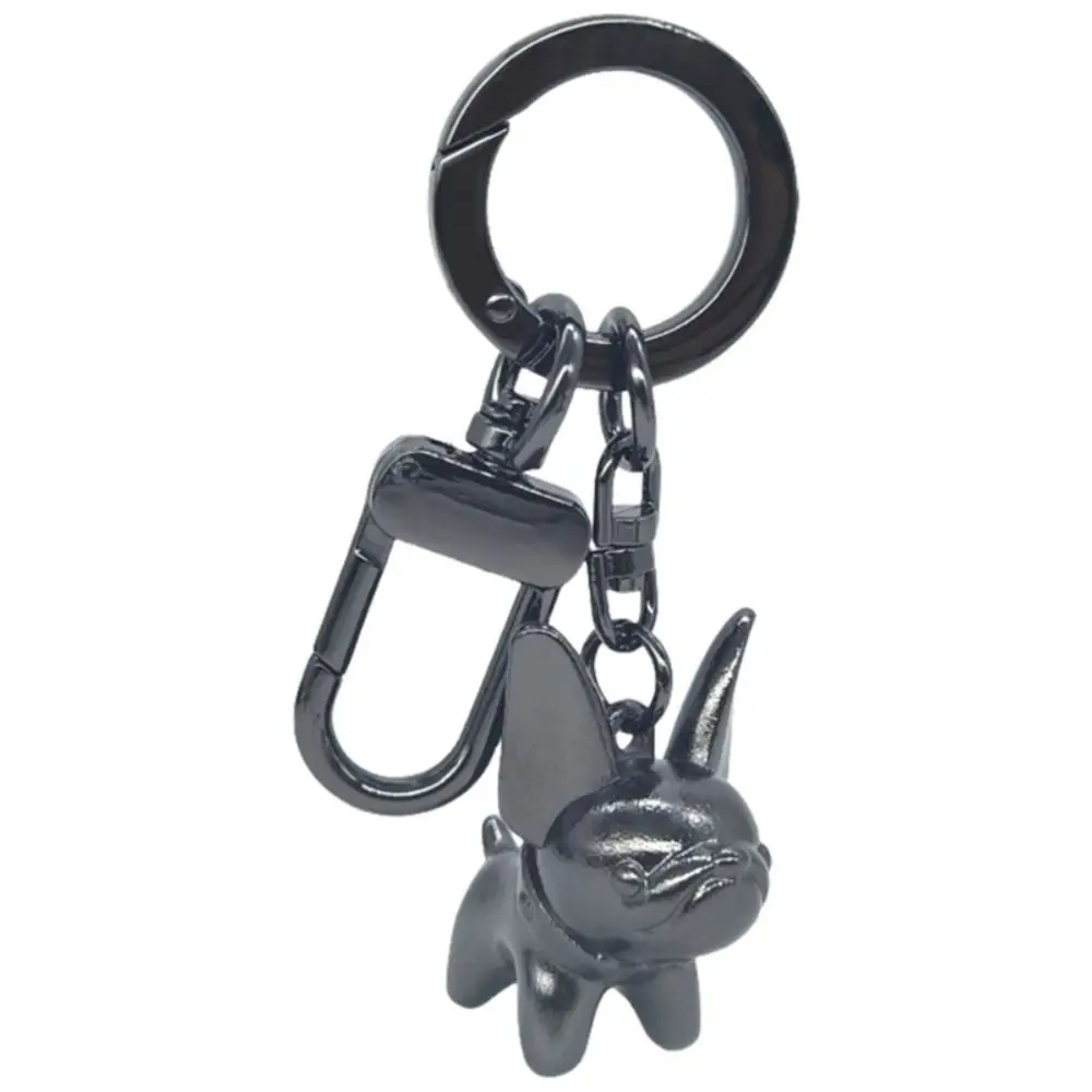 Unique Bag Ornament Key Pendant Elegant Metal Texture Stylish Key Chain Key Accessory Jewelry Dog Key Rings Present