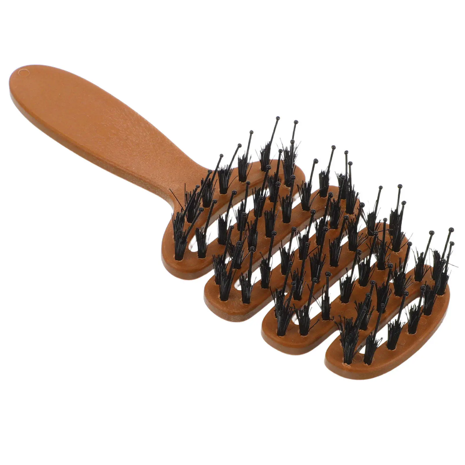 

Pig Bristle Plastic Hair Brush High Crown Root Lifting Scalp Massage Comb for Smooth Voluminous Hair Curly Straight