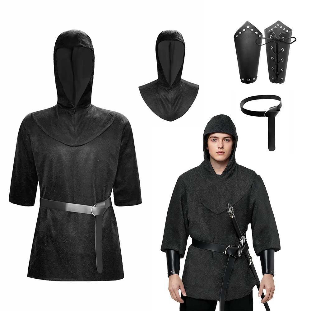 Mannen Vintage Noble Knight Cosplay Kleding Halloween Carnaval Rollenspel Party Outfits Middeleeuwse Ridder Cosplay Kostuum 2025 Nieuw