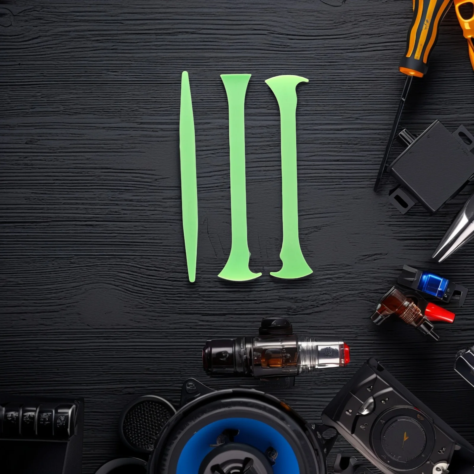 

3pcs Car Vinyl Wrap Tool Kit Edge Finishing Door Gap Sealing Trimming Durable Plastic Auto Squeegee Tools Set